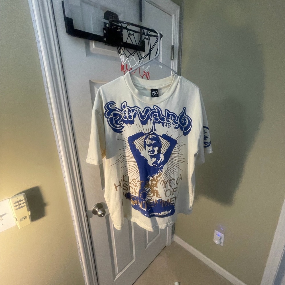 Ed Hardy Men's Graphic Tee - Cream and Blue